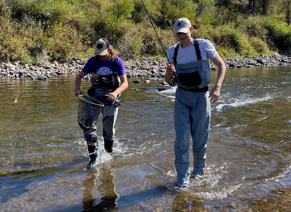 Fly-fishing in the creek