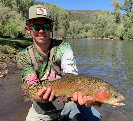 Fisherman showing off his catch