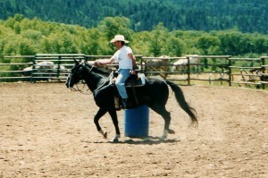 Jim and CD in the rodeo, 2003